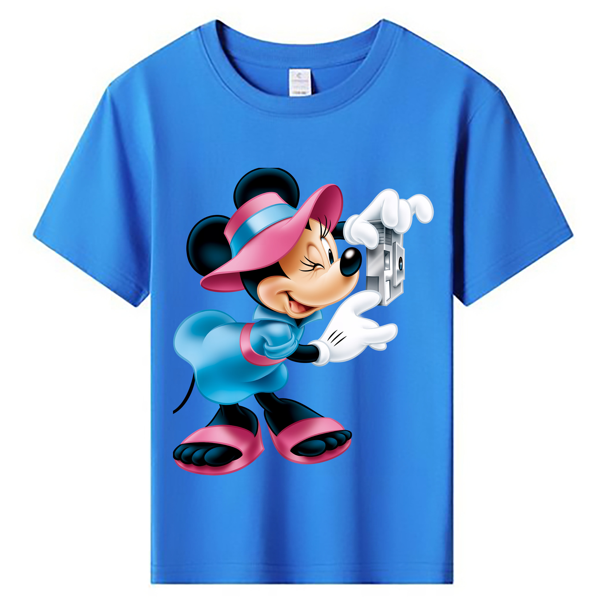 （画像用） ミッキーマウス Mickey Mouse 綿100％キッズTシャツ（フロントプリント）